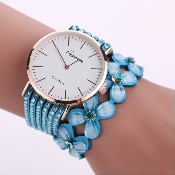 Boutique Lot ~ Geneva Platinum Watch wrap bracelet main image 4